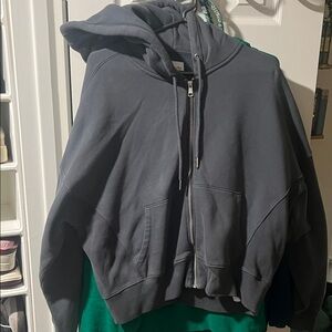 Gray Zip-Up Hoodie